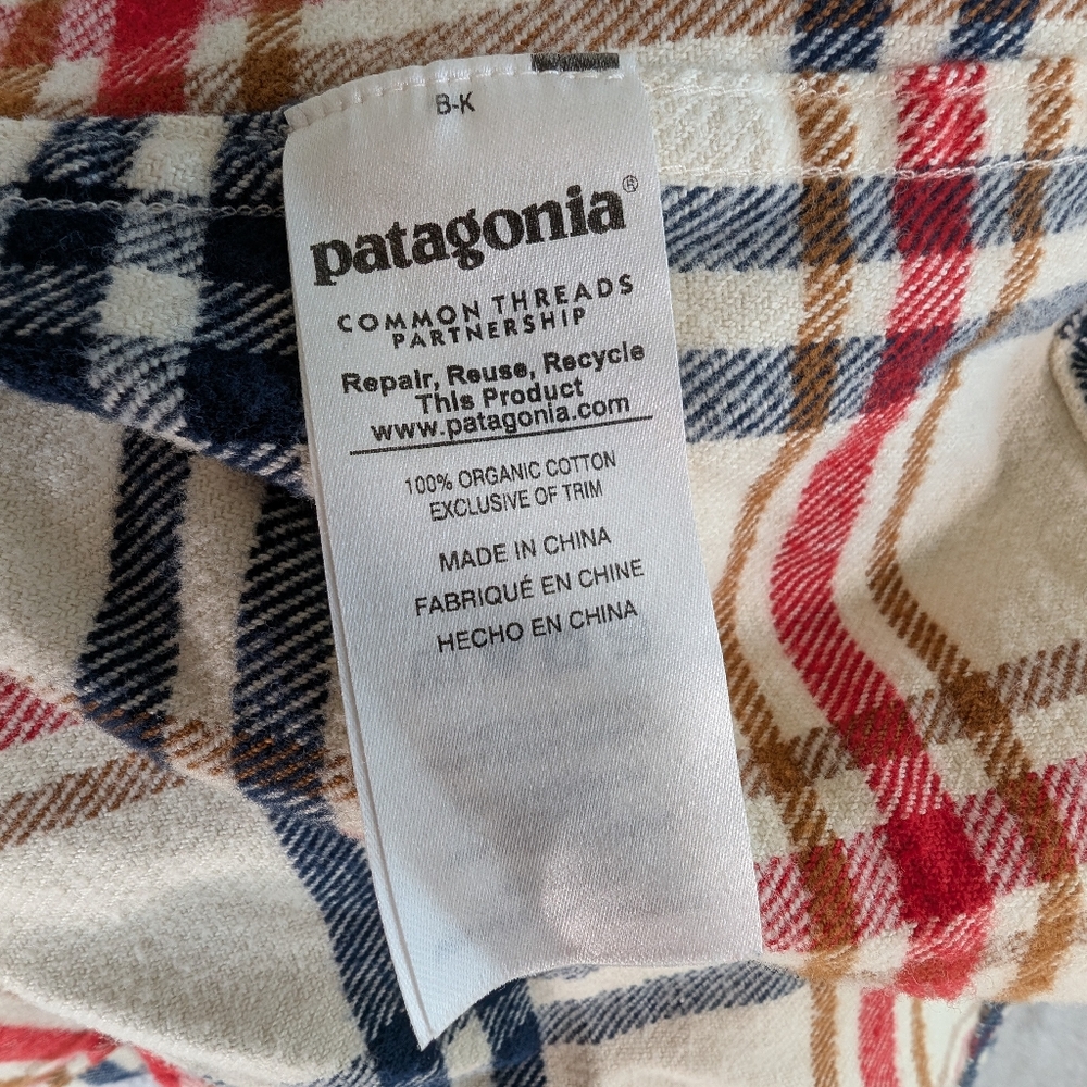 Patagonia Mens XL Organic Cotton Flannel Shirt Plaid Coors Banquet Patch 53947 - Picture 6 of 7
